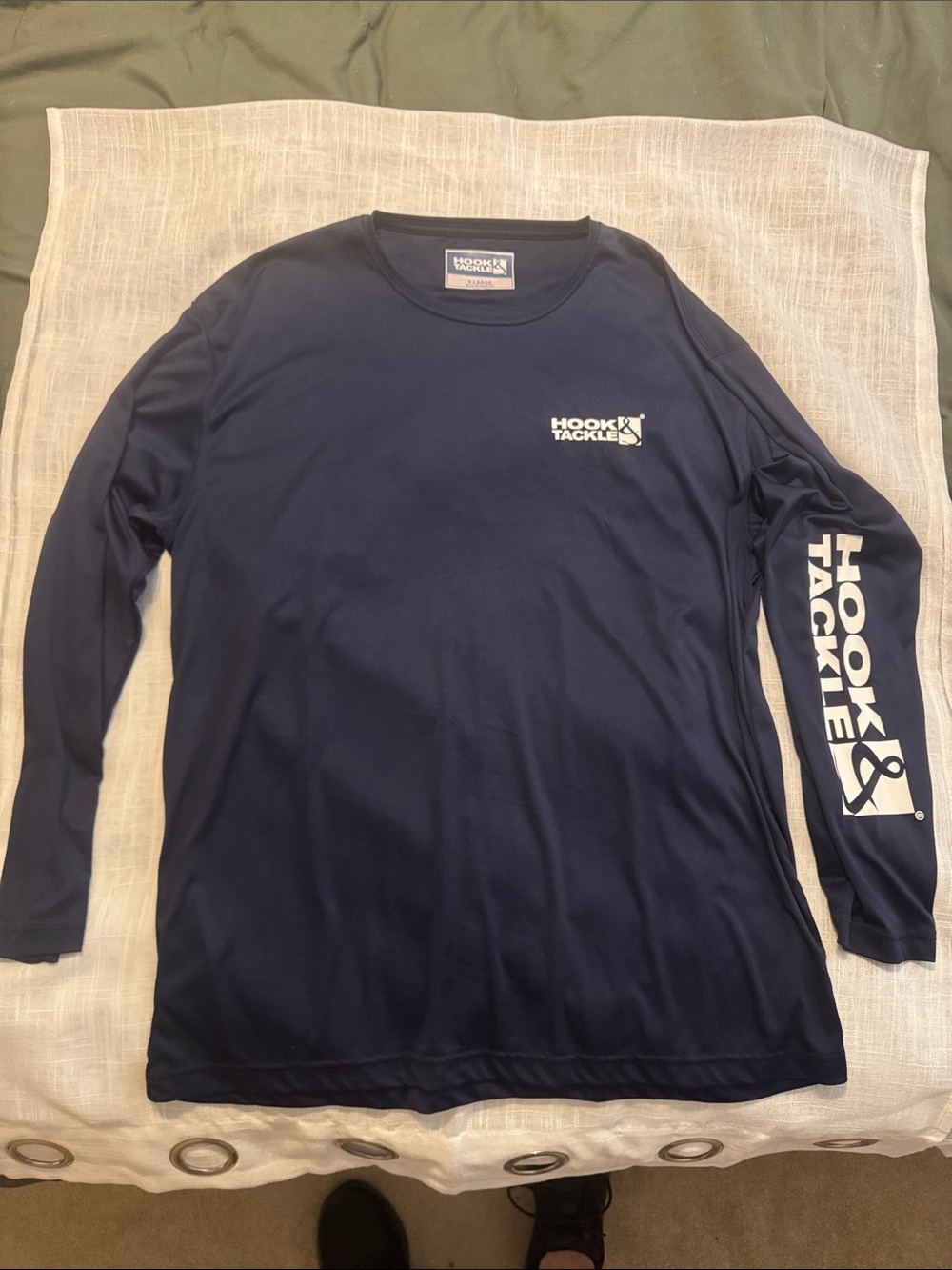 Hook & Tackle Men's Long Sleeve Performance Tee - Navy